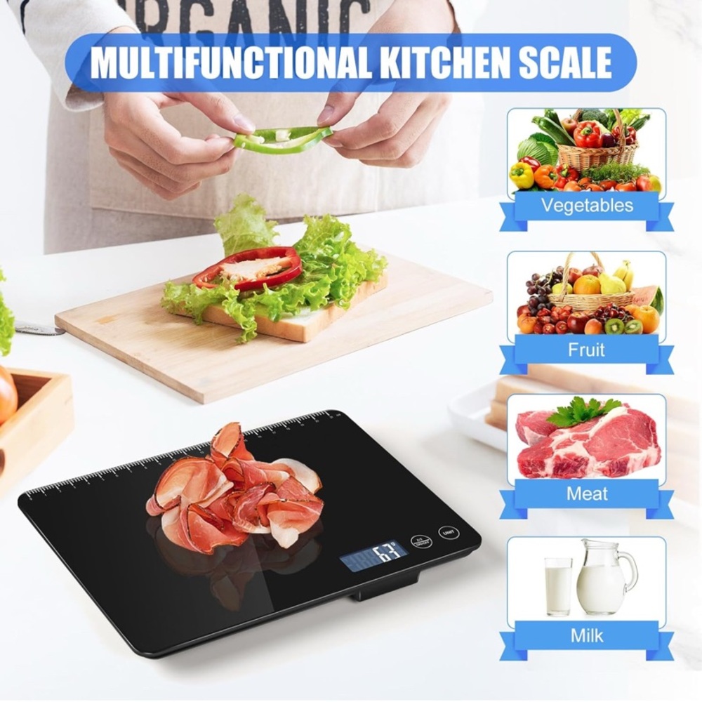 Digital Kitchen Scale, Large Capacity Food Scale, Easy Tare Function - Picture 4 of 6